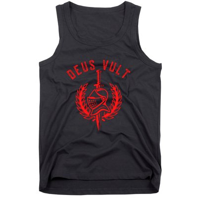 Roman Catholic Gift Deus Vult Crusader Tank Top