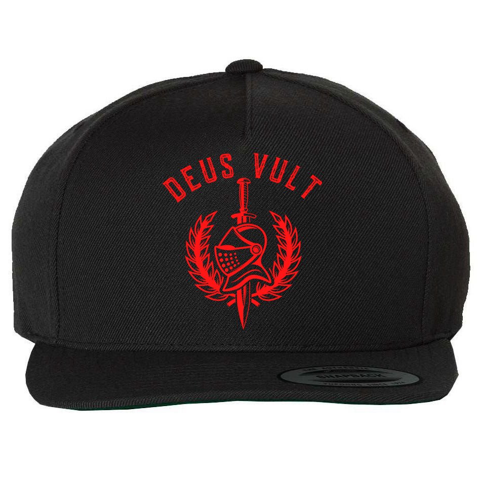Roman Catholic Gift Deus Vult Crusader Wool Snapback Cap