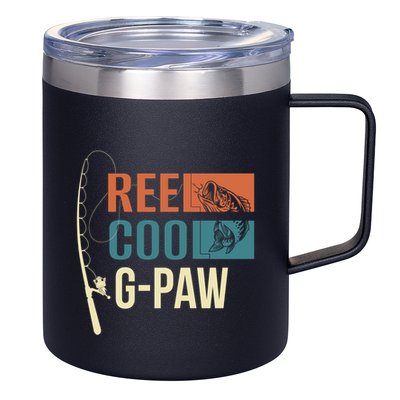 Reel Cool Gpaw Grandpa Angler Fishing Fisher Gift Meaningful Gift 12oz Stainless Steel Coffee Mug