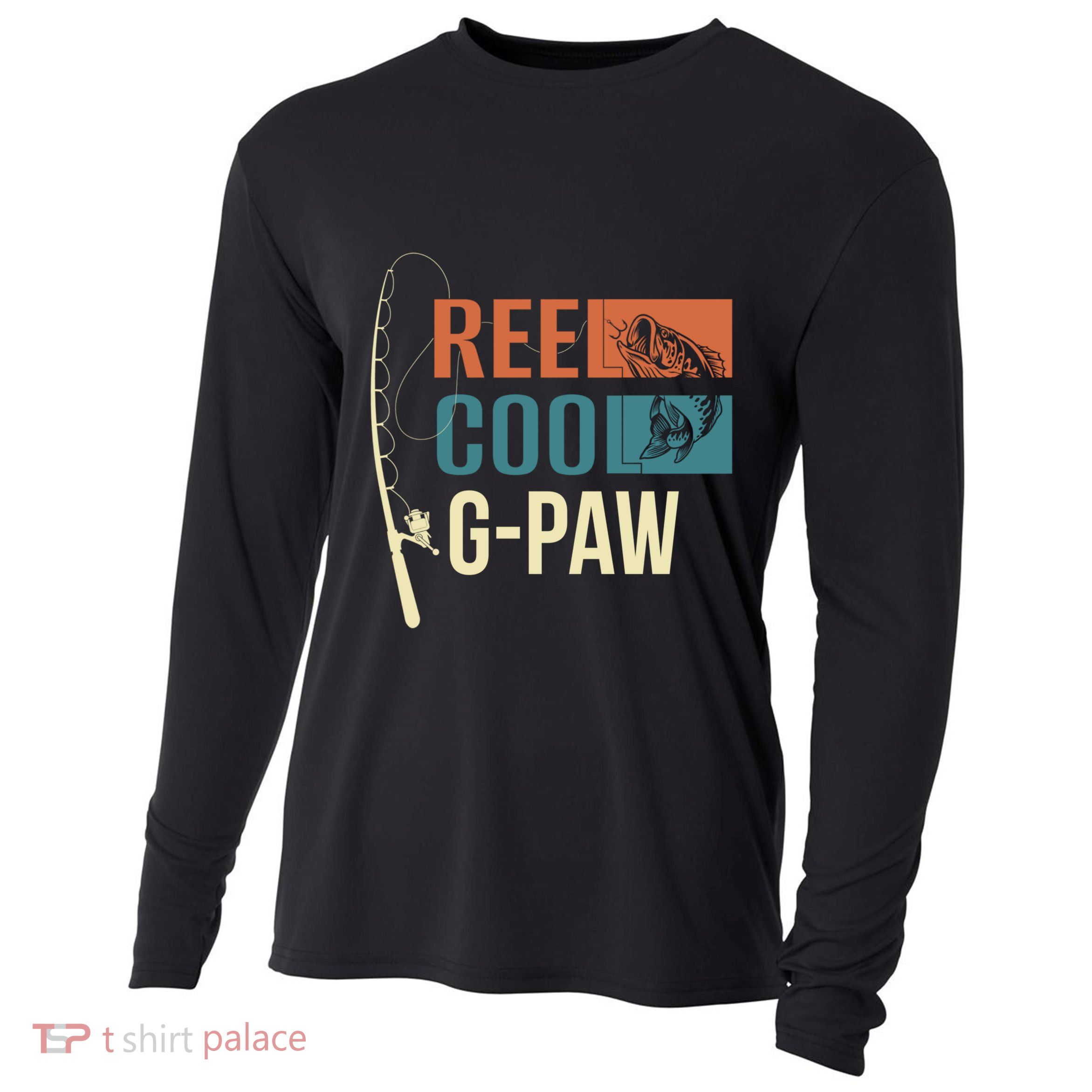 Reel Cool Gpaw Grandpa Angler Fishing Fisher Gift Meaningful Gift Cooling Performance Long Sleeve Crew