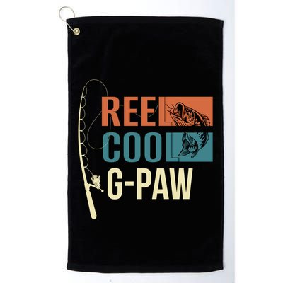 Reel Cool Gpaw Grandpa Angler Fishing Fisher Gift Meaningful Gift Golf Towel