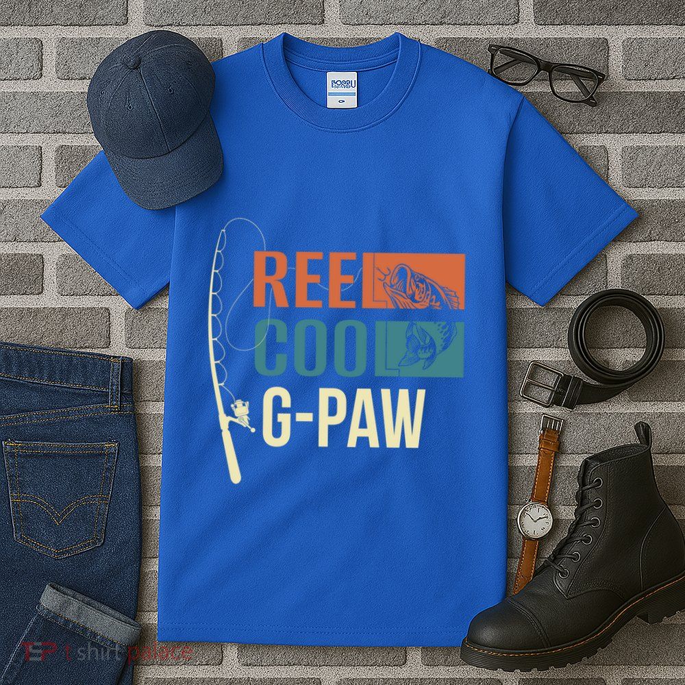 Reel Cool Gpaw Grandpa Angler Fishing Fisher Gift Meaningful Gift Tall T-Shirt