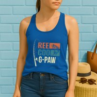 Reel Cool Gpaw Grandpa Angler Fishing Fisher Gift Meaningful Gift Womens Tank Top
