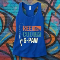 Reel Cool Gpaw Grandpa Angler Fishing Fisher Gift Meaningful Gift Womens Tank Top