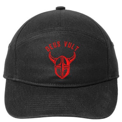 Roman Catholic Gift Deus Vult Crusader 7-Panel Snapback Hat