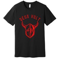 Roman Catholic Gift Deus Vult Crusader Premium T-Shirt