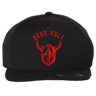 Roman Catholic Gift Deus Vult Crusader Wool Snapback Cap