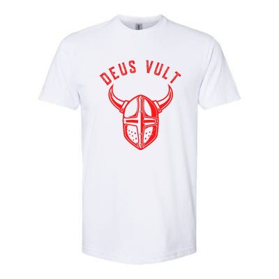 Roman Catholic Gift Deus Vult Crusader Softstyle CVC T-Shirt