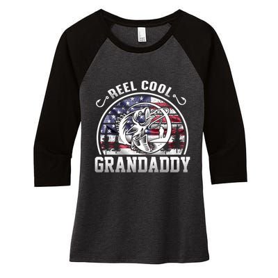 Reel Cool Grandaddy Fishing Apparel Women's Tri-Blend 3/4-Sleeve Raglan Shirt