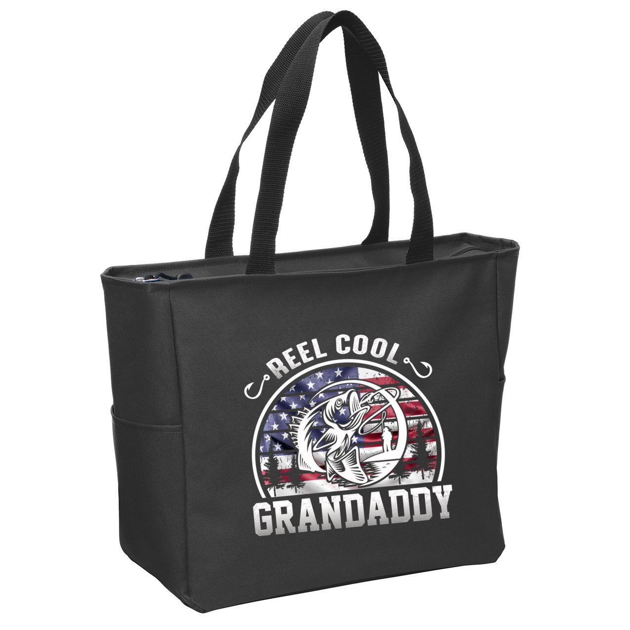 Reel Cool Grandaddy Fishing Apparel Zip Tote Bag
