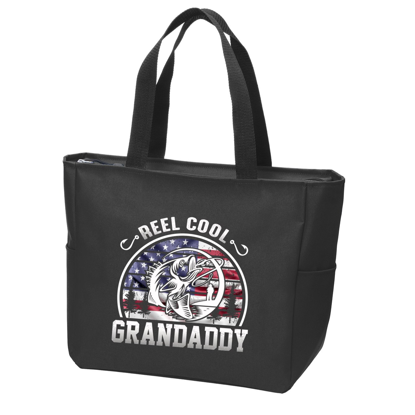 Reel Cool Grandaddy Fishing Apparel Zip Tote Bag