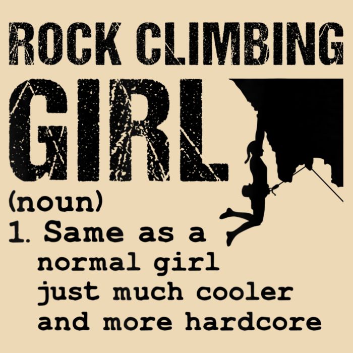 Rock Climbing Girl Definition Mountain Climber Bouldering Drawstring Bag