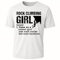 Rock Climbing Girl Definition Mountain Climber Bouldering Cooling Performance Crew T-Shirt