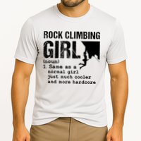 Rock Climbing Girl Definition Mountain Climber Bouldering Cooling Performance Crew T-Shirt
