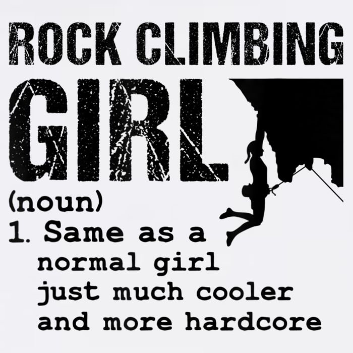 Rock Climbing Girl Definition Mountain Climber Bouldering Cooling Performance Crew T-Shirt