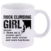 Rock Climbing Girl Definition Mountain Climber Bouldering 11oz C Handle Ceramic Mug