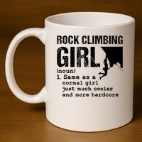 Rock Climbing Girl Definition Mountain Climber Bouldering 11oz C Handle Ceramic Mug