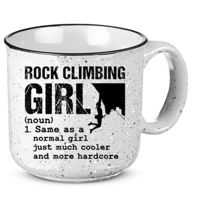 Rock Climbing Girl Definition Mountain Climber Bouldering 15oz Campfire Ceramic Mug
