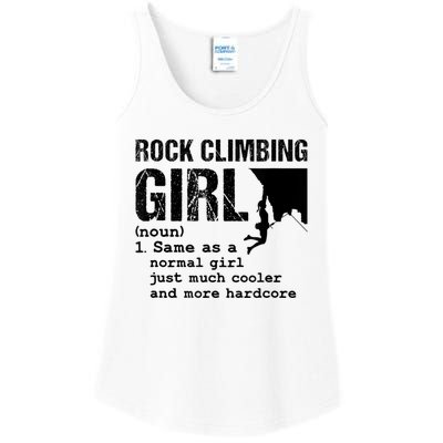 Rock Climbing Girl Definition Mountain Climber Bouldering Ladies Essential Tank