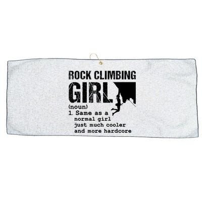 Rock Climbing Girl Definition Mountain Climber Bouldering Large Microfiber Waffle Golf Towel