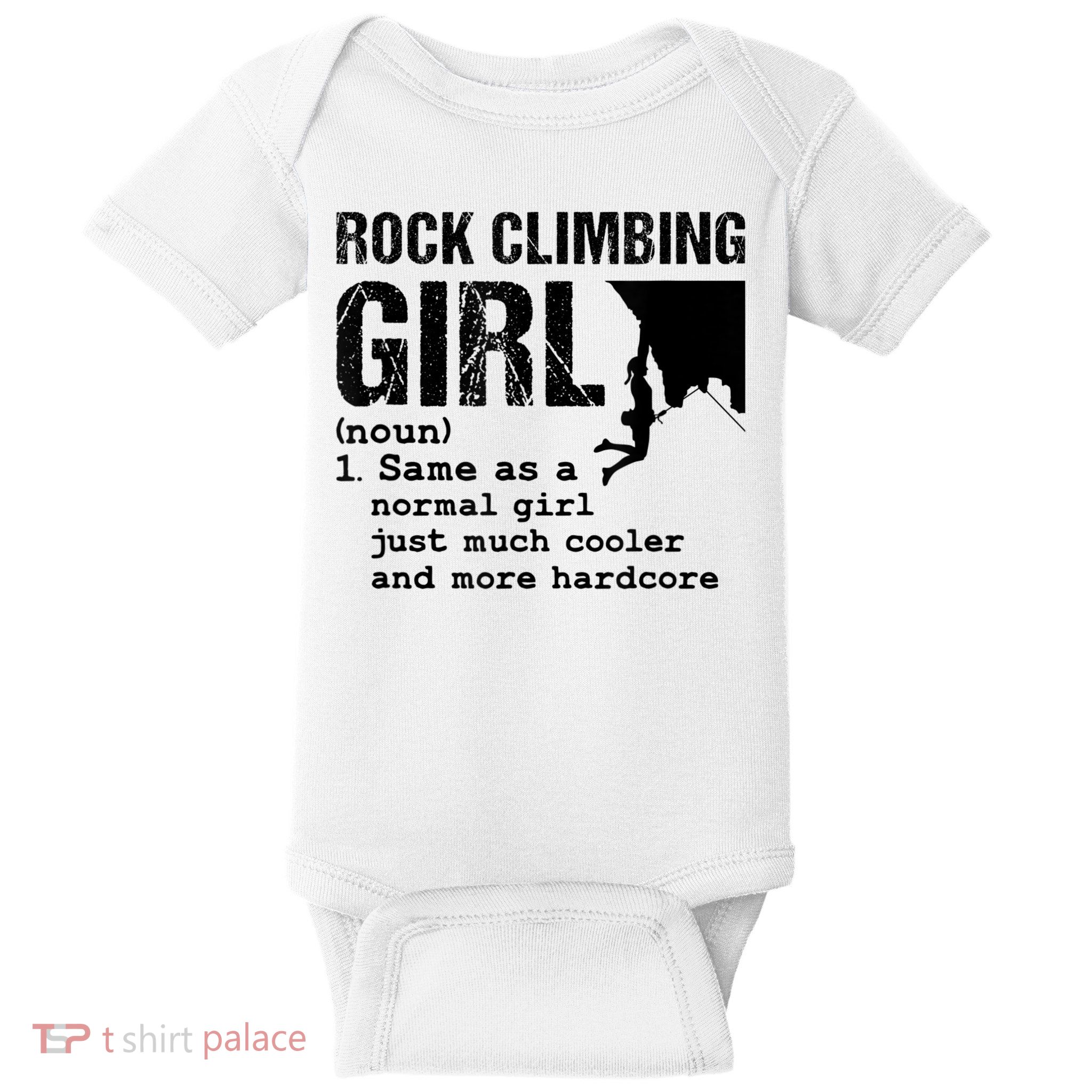 Rock Climbing Girl Definition Mountain Climber Bouldering Baby Bodysuit