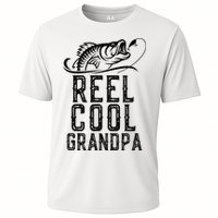 Reel Cool Grandpa Fishing Fisherman Funny Retro Cooling Performance Crew T-Shirt