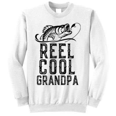 Reel Cool Grandpa Fishing Fisherman Funny Retro Sweatshirt