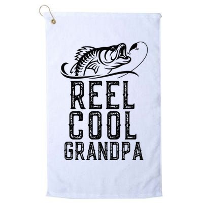 Reel Cool Grandpa Fishing Fisherman Funny Retro Golf Towel