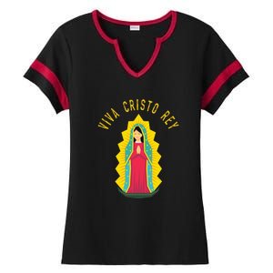 Roman Catholic Gift Our Lady Of Guadalupe Ladies Halftime Notch Neck Tee