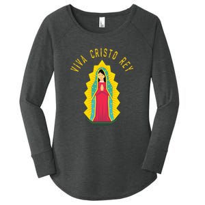 Roman Catholic Gift Our Lady Of Guadalupe Women's Perfect Tri Tunic Long Sleeve Shirt