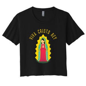 Roman Catholic Gift Our Lady Of Guadalupe Women's Crop Top Tee