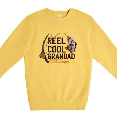 Reel Cool Grandpa Fishing Grandad Father's Day Gift Premium Crewneck Sweatshirt