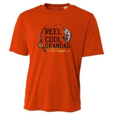 Reel Cool Grandpa Fishing Grandad Father's Day Gift Cooling Performance Crew T-Shirt