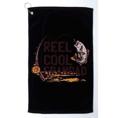 Reel Cool Grandpa Fishing Grandad Father's Day Gift Golf Towel