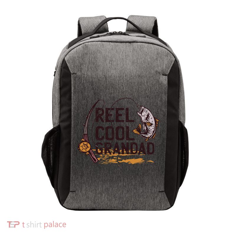 Reel Cool Grandpa Fishing Grandad Father's Day Gift Vector Backpack