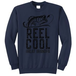 Reel Cool Great Grandpa Fishing Fisherman Funny Retro Sweatshirt