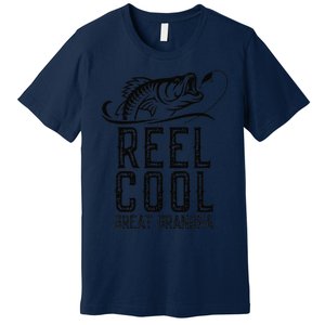 Reel Cool Great Grandpa Fishing Fisherman Funny Retro Premium T-Shirt