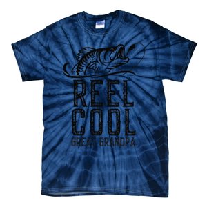 Reel Cool Great Grandpa Fishing Fisherman Funny Retro Tie-Dye T-Shirt