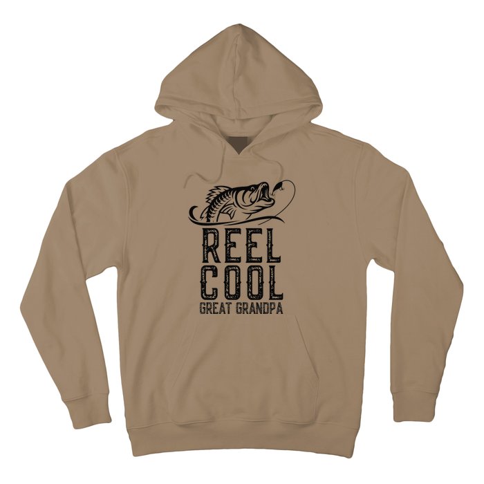 Reel Cool Great Grandpa Fishing Fisherman Funny Retro Hoodie