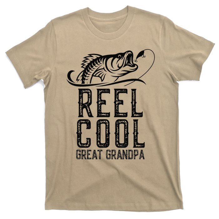 Reel Cool Great Grandpa Fishing Fisherman Funny Retro T-Shirt