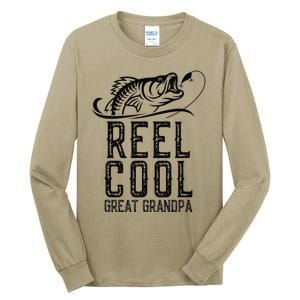 Reel Cool Great Grandpa Fishing Fisherman Funny Retro Tall Long Sleeve T-Shirt