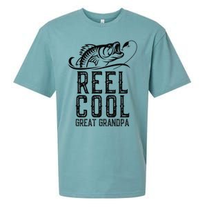 Reel Cool Great Grandpa Fishing Fisherman Funny Retro Sueded Cloud Jersey T-Shirt