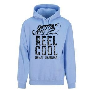 Reel Cool Great Grandpa Fishing Fisherman Funny Retro Unisex Surf Hoodie