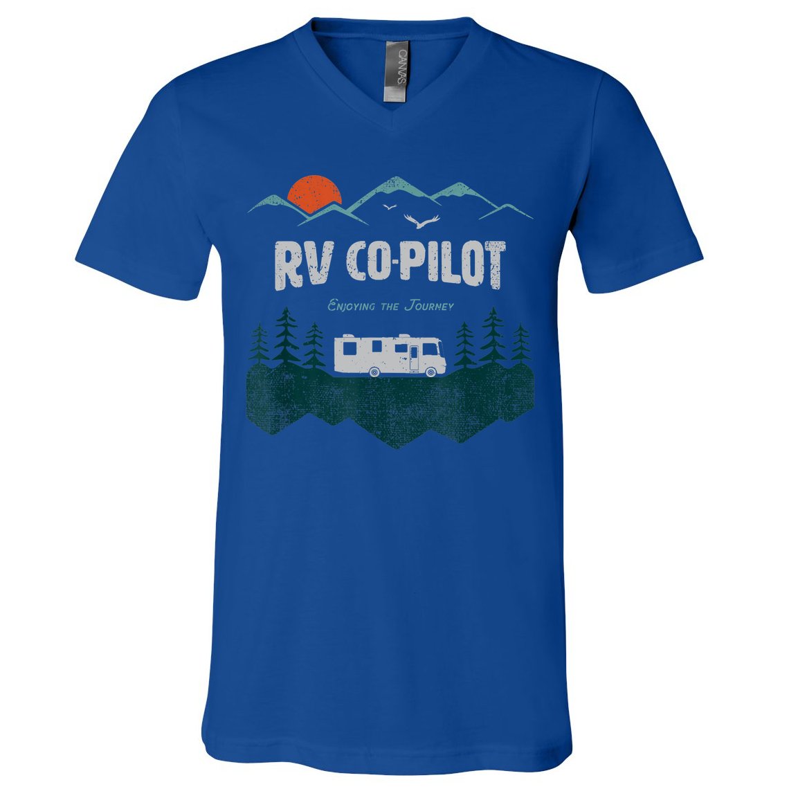Rv Cocool Giftpilot Camping Gift Motorhome Travel Vacation Gift V-Neck T-Shirt