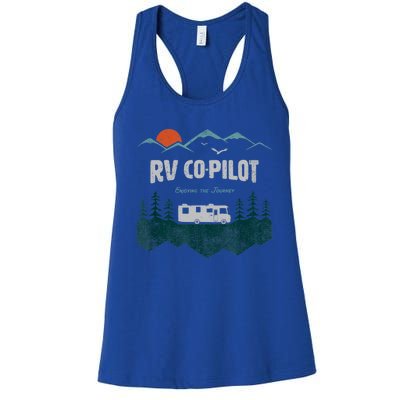 Rv Cocool Giftpilot Camping Gift Motorhome Travel Vacation Gift Women's Racerback Tank