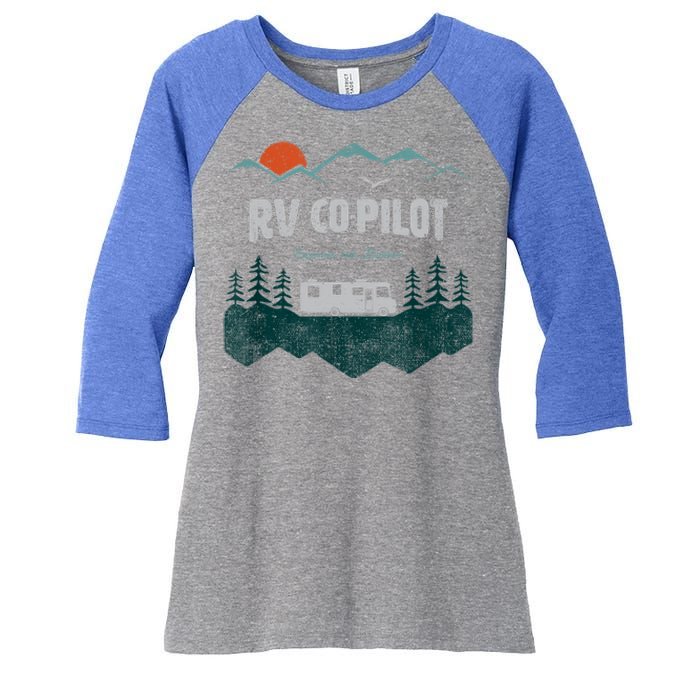 Rv Cocool Giftpilot Camping Gift Motorhome Travel Vacation Gift Women's Tri-Blend 3/4-Sleeve Raglan Shirt