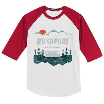 Rv Cocool Giftpilot Camping Gift Motorhome Travel Vacation Gift Kids Colorblock Raglan Jersey