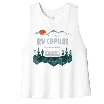 Rv Cocool Giftpilot Camping Gift Motorhome Travel Vacation Gift Women's Racerback Cropped Tank