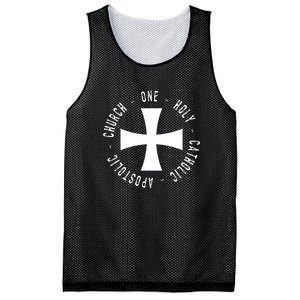 Roman Catholic Gift One Holy Apostolic Church Mesh Reversible Basketball Jersey Tank