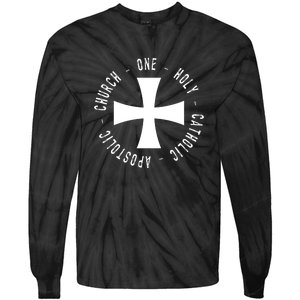 Roman Catholic Gift One Holy Apostolic Church Tie-Dye Long Sleeve Shirt